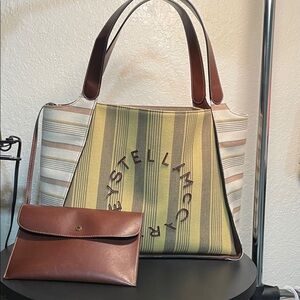 RESERVED FOR @bagstodie4 Stella McCartney Yellow and Cream Striped Tote